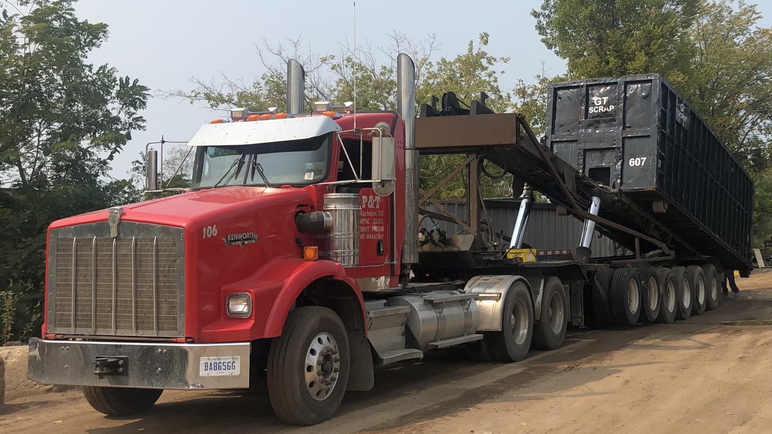 black container for scrap recycling